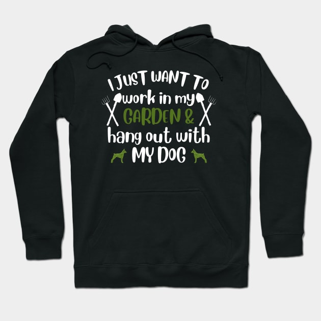 I just want to work in my garden and hangout with my dog. Hoodie by Emouran